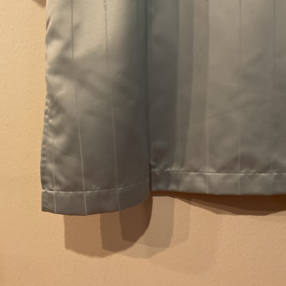 Nike Air Jordan Sky Blue Satin Button-Up Shirt – Men’s L Loose Fit Cuban Collar - Picture 11 of 15